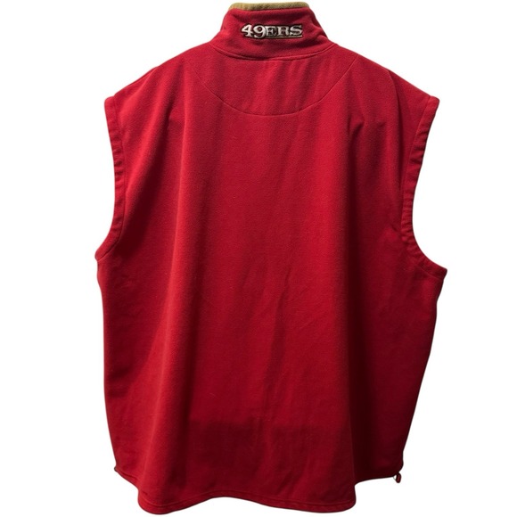 NFL Team Apparel San Francisco‎ 49ers Full Zip Fleece Vest Red Men's Size 4XT - Picture 3 of 8